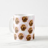 Personalized Dog Photo Valentine Mug | Custom Pet  コーヒーマグカップ (正面左)