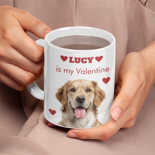 Personalized Dog Photo Valentine’s Day Mug モーフィングマグカップ