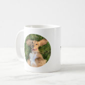 Personalized Dog Photo with Text | Custom Gift コーヒーマグカップ (正面左)