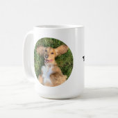 Personalized Dog Photo with Text | Custom Gift コーヒーマグカップ (正面左)