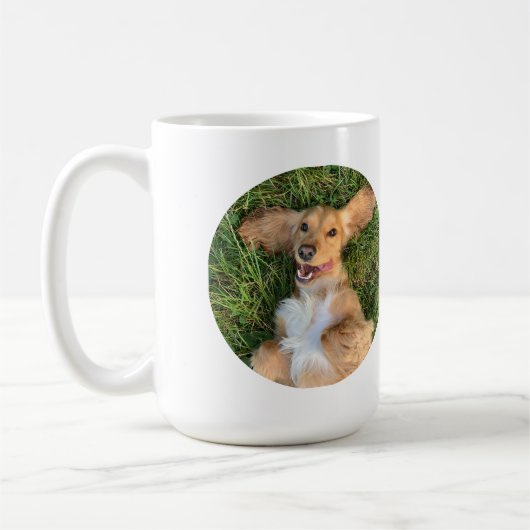 Personalized Dog Photo with Text | Custom Gift コーヒーマグカップ (左)