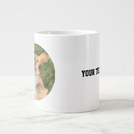Personalized Dog Photo with Text | Custom Gift ジャンボコーヒーマグカップ