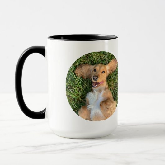 Personalized Dog Photo with Text | Custom Gift マグカップ (左)