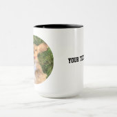 Personalized Dog Photo with Text | Custom Gift マグカップ (中央)
