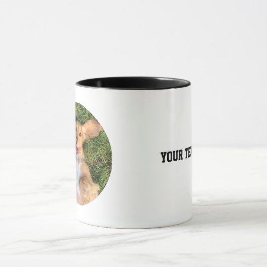 Personalized Dog Photo with Text | Custom Gift マグカップ (中央)
