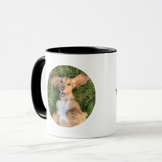 Personalized Dog Photo with Text | Custom Gift マグカップ (正面左)