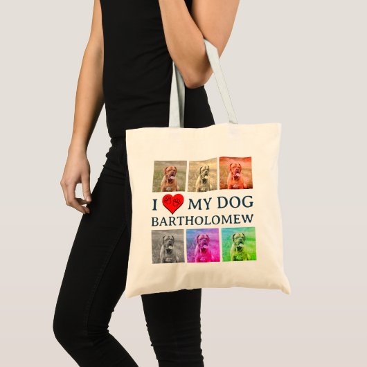 Personalized Dog Pop Art Pet Lover Gift トートバッグ (正面(商品))