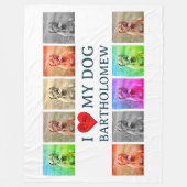 Personalized Dog Pop Art Pet Lover Gift フリースブランケット (正面)