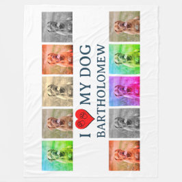 Personalized Dog Pop Art Pet Lover Gift フリースブランケット