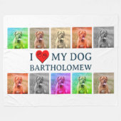 Personalized Dog Pop Art Pet Lover Gift フリースブランケット (正面(横))