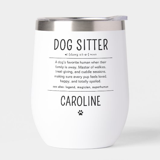 Personalized Dog Sitter Pet Sitter Funny Gifts (左面)