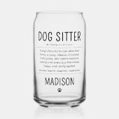 Personalized Dog Sitter Pet Sitter Funny Gifts ガラス缶 (正面)
