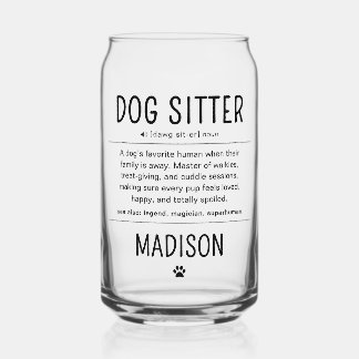 Personalized Dog Sitter Pet Sitter Funny Gifts ガラス缶