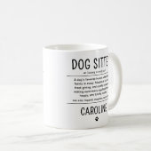 Personalized Dog Sitter Pet Sitter Funny Gifts コーヒーマグカップ (正面右)