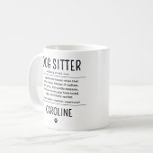 Personalized Dog Sitter Pet Sitter Funny Gifts コーヒーマグカップ (正面左)