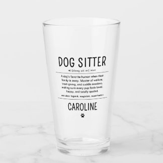 Personalized Dog Sitter Pet Sitter Funny Gifts タンブラーグラス