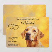 Personalized Dog Wedding Save The Date Invitation 招待状 (正面/裏面)