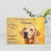 Personalized Dog Wedding Save The Date Invitation 招待状 (スタンド正面)