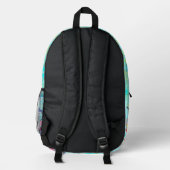 Personalized Dolphin Ocean Life Kids Backpack Name プリントバックパック (裏面)