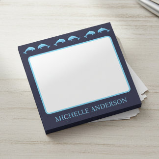 Personalized Dolphins Post-it Notes with Name ポストイット
