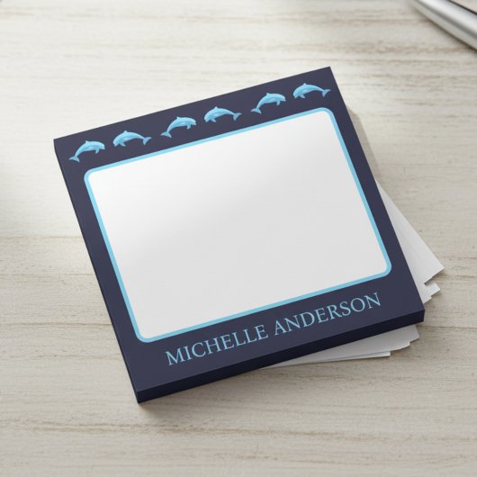 Personalized Dolphins Post-it Notes with Name ポストイット