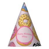 Personalized Donut-Themed Birthday Cone パーティーハット (正面)