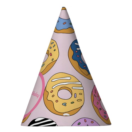 Personalized Donut-Themed Birthday Cone パーティーハット (右)