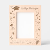 Personalized Doodle Graduation Photo レーザー彫刻フレーム (正面)