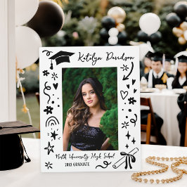Personalized Doodle Graduation Photo Keepsake フォトプラーク