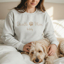 Personalized Doodle Mom Sweatshirt Custom Dog Name スウェットシャツ