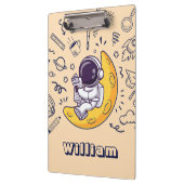 Personalized Doodle Space Planets Back to School クリップボード (左)