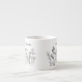 Personalized Doodle Wild Plants Espresso Mug エスプレッソカップ (正面)