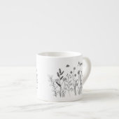 Personalized Doodle Wild Plants Espresso Mug エスプレッソカップ (正面右)