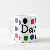 Personalized Doted Mug コーヒーマグカップ (正面左)