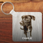 Personalized Double Sided Pet Dog Two Photo キーホルダー (正面)