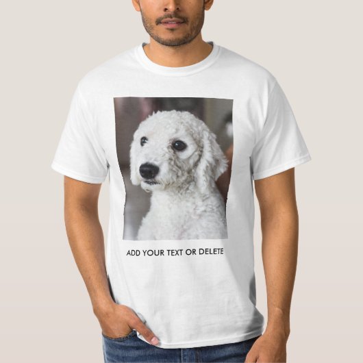 Personalized Double Sided Photo Text White Tシャツ (正面)