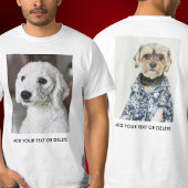 Personalized Double Sided Photo Text White Tシャツ