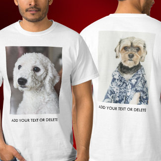 Personalized Double Sided Photo Text White Tシャツ