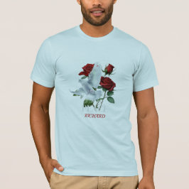 Personalized Dove Rose Custom Name T-Shirt Tシャツ