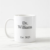 Personalized Dr Coffee Mug, name Ceramic Mug E コーヒーマグカップ (左)