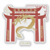 Personalized Dragon Zodiac Sticker / Dragón シール (正面)