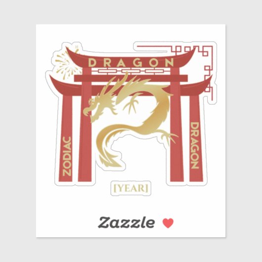 Personalized Dragon Zodiac Sticker / Dragón シール (シート)