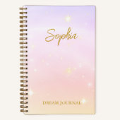 Personalized Dream Journal Notebook Soft Pastel ノートブック (正面)