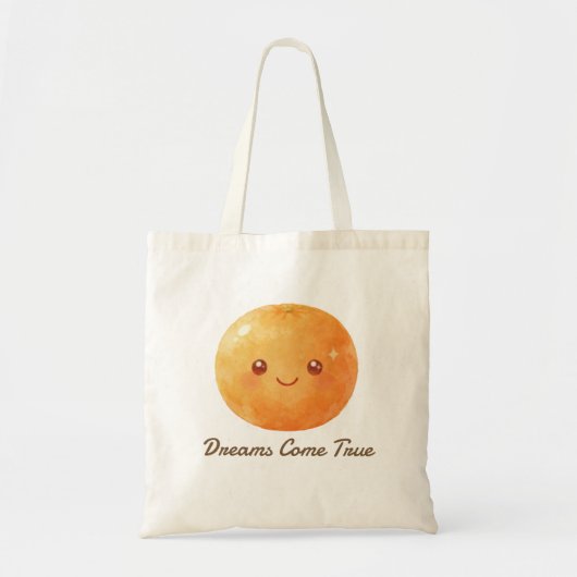 Personalized Dreams Come True Lucky Orange  トートバッグ (正面)