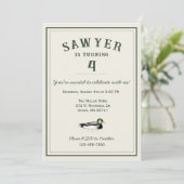 Personalized Duck Birthday Invitation 招待状 (スタンド正面)