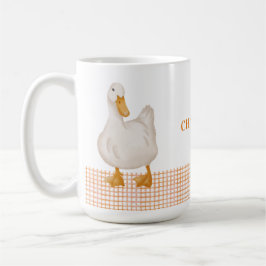 Personalized Duck – Cute Farm Animal Design  コーヒーマグカップ