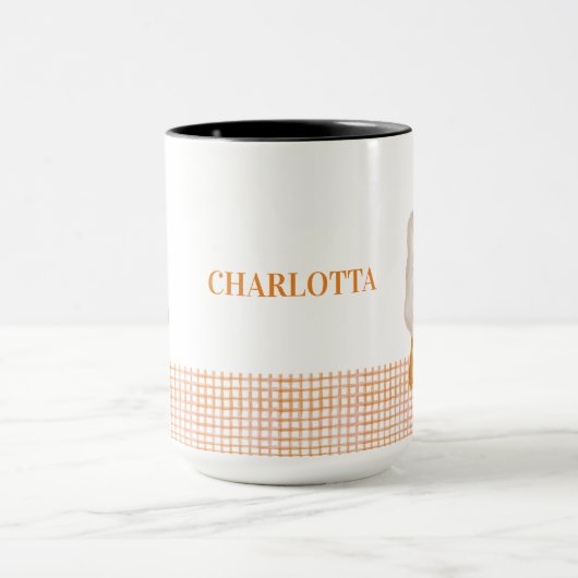 Personalized Duck – Cute Farm Animal Design  マグカップ (中央)