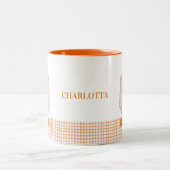 Personalized Duck Mug – Cute Farm Animal Design wi ツートーンマグカップ (中央)