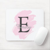 Personalized Dusty Rose Monogram Mouse Pad マウスパッド (マウス)