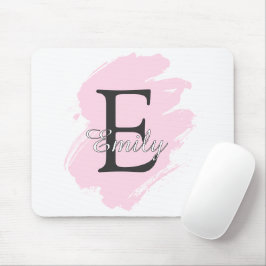 Personalized Dusty Rose Monogram Mouse Pad マウスパッド